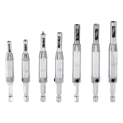 7 Sizes Hole Saw Centering Hinge Twisted Drill Bits DIY Woodwork Reaming Cabinet Tools