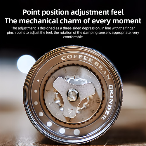 Manual Coffee Bean Grinder 12 Coarseness Settings CNC Stainless Steel Core Burr Coffee Grinder Portable Double Bearing Positioning Hand Coffee Grinder Suitable Use for Home / Office and Travel