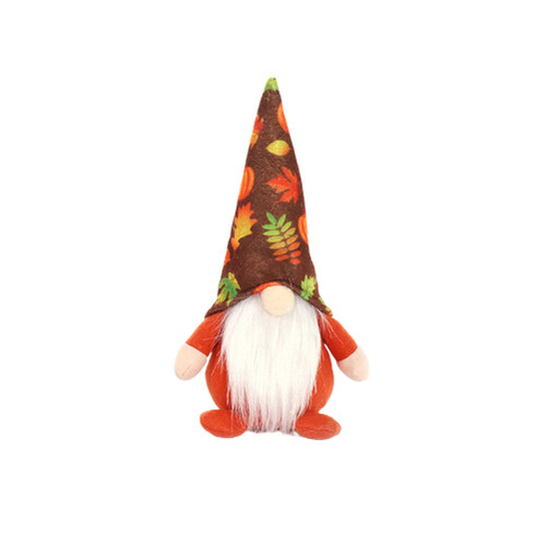 Fall Gnome Plush Autumn Maple Leaf Stuffed Gnome Faceless Doll Harvest Festival Home Decoration