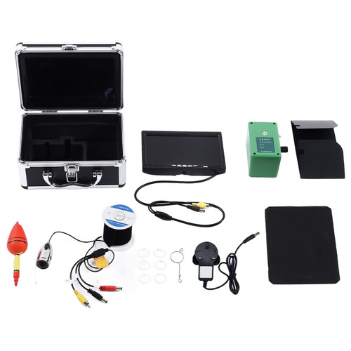 Portable Underwater Fishing Camera Aluminum Alloy Plastic 7in HD LED Monitor Fish Finder 110‑240V Wide VoltageUK Plug