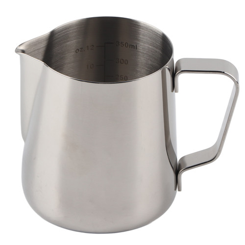 Stainless Steel Frothing Cup Pointed Spout Coffee Frothing Jug Milk Coffee Pitcher with Scale400ml