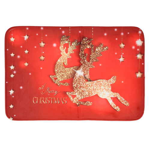 Christmas Floor Carpet Washable Carpet Mat for Kitchen Dinning Room Home Decorative