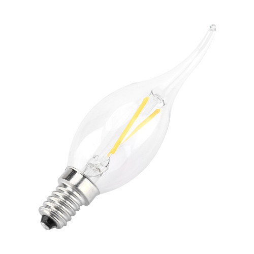 E14 2W LED Lamp Light Bulb Candle Flame Shape Warm White Lighting AC  (2W)