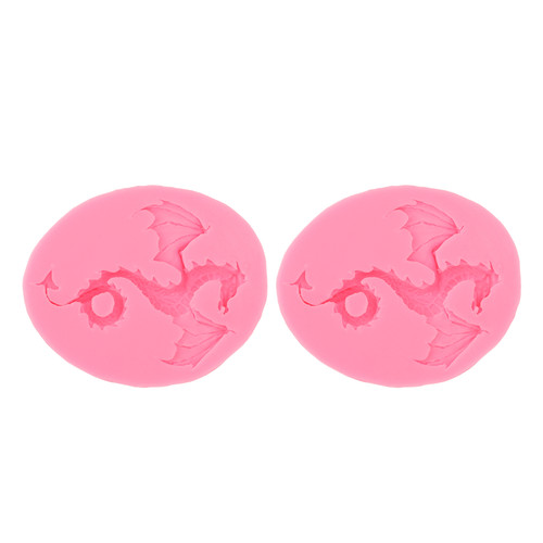2PCS Fondant Silicone Mold Food Grade Safe Odorless Soft DIY Cake Decorating Mold for Crafting Projects Type 3