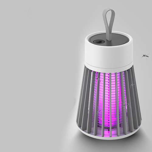 Mosquito Killer Lamp Low Noise Low Radiation USB Charging Multifunctional Portable Mosquito Lamp for Home Camping(Gray Ultimate Edition [Charging Model])
