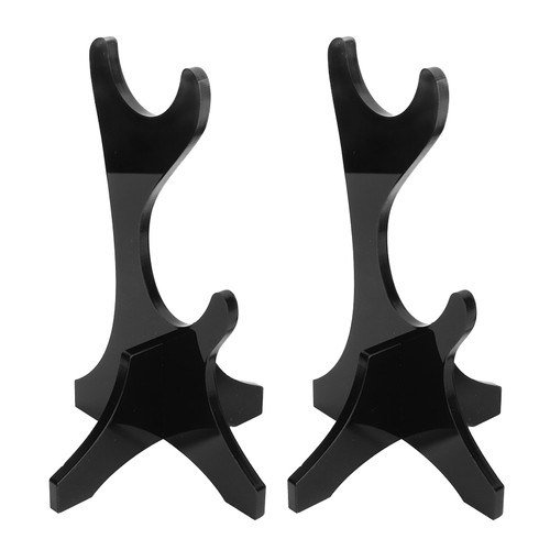 2pcs Sword Stand Acrylic Stable Easy to Install Unique Multifunctional Display Stand for Wand Home Living Room Black