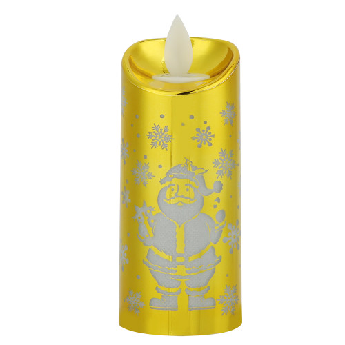 Innovative Simulation Candle Shape Christmas Candle Light Xmas Ornament Home DecorL Santa Claus