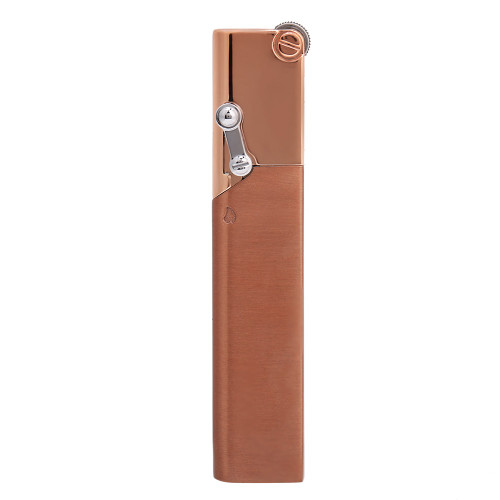 Portable Windproof Slim Butane Gas Refillable Cigarette Lighter (Golden)
