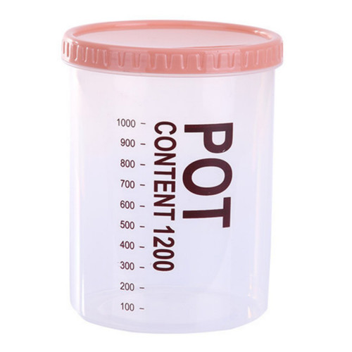 Storage Jars Plastic Material Stackable Transparent Body Large Capacity Rotatable Sealing Cover Airtight Jars with Lids Large Color Random