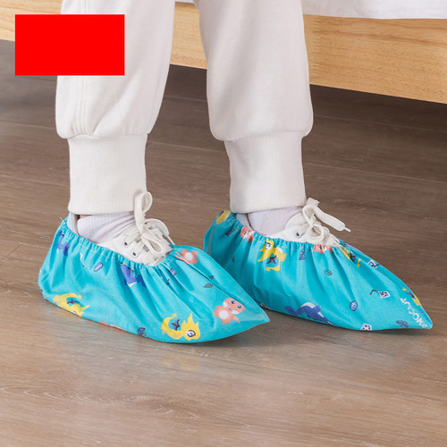 Shoe Covers Cartoon Dinosaur Nonslip Breathable Dustproof Lengthened Edge Reusable Washable Boot CoversDinosaur On Light Blue Children
