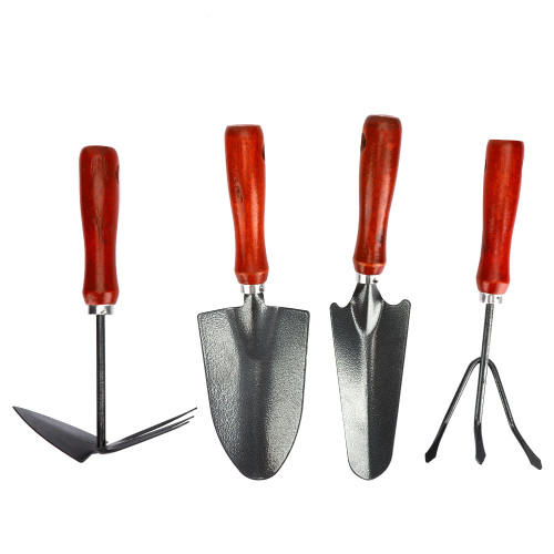 4Pcs/Set Thickened Garden Shovel Rake Kit Flower Planting Gardening Tool Set Accessories