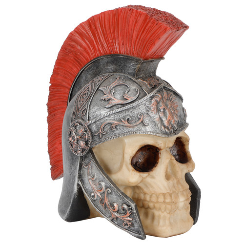 Resin Soldier Skull Modeling Statue Skeleton Sculpture Home Desktop Decoration Ornament Gift
