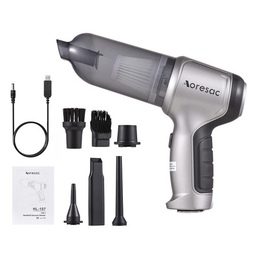 Aoresac Portable Handheld Vacuum Cleaner Mini Cordless Car Vacuum Cleaner Brusheless Motor 20000PA High Power 2-Level Suction Built-in Large Capacity Battery for Car Interior Home Office Pet Hair Cleaning
