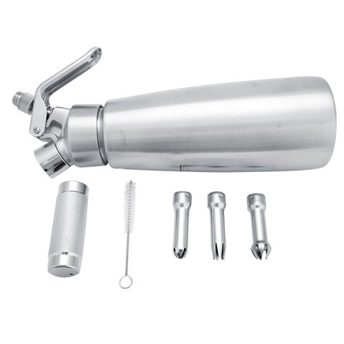 Stainless Steel Whipped Cream Dispenser Bundle With Three Nozzles 1000ml