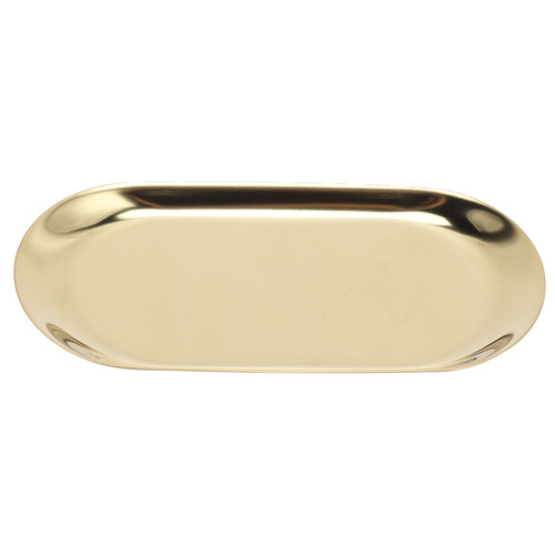Storage Tray Oval Stainless Steel Golden Towel Jewelry Organizer Tray Ornaments for Home Hotel