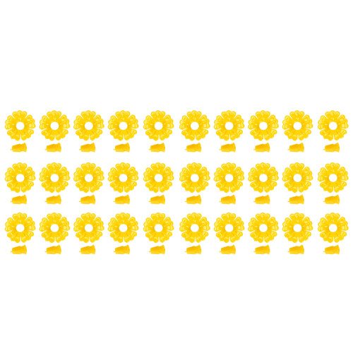 30 Set Hummingbird Feeder Flowers Hanging Bird Feeding Ports Replacement Parts Garden SuppliesYellow