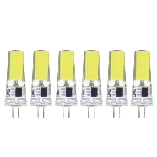 6 Pieces G4 LED Bulbs 9W Dimmable COB Lamp 500LM for Home Ceiling Landscape Chandelier Lamps 6500K White Light