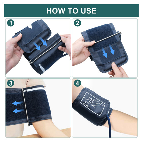 Blood Pressure Monitor Portable & Household Arm Band Type Sphygmomanometer LCD Display Accurate Measurement