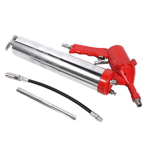 Manual One Hand Pistol Grip Air Pneumatic Compressor Pump Grease Gun w  Extension Set Home Tool