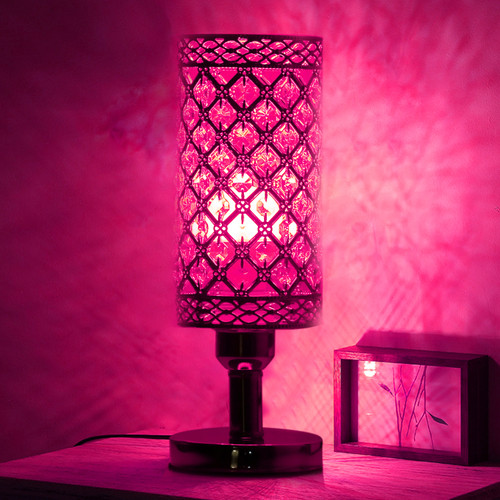 TD001 Modern Crystal Lamps Modern Glam Table Lamp for Bedroom Living Room Study Room Office