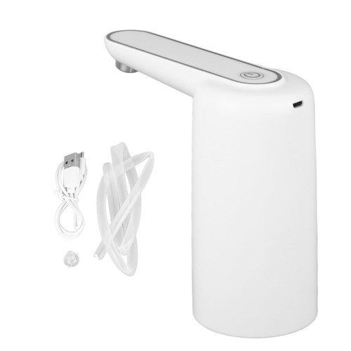 Electric Portable Water Dispenser One Button Switch White 5W 1200mAh Water Bottle Pump for Dormitory