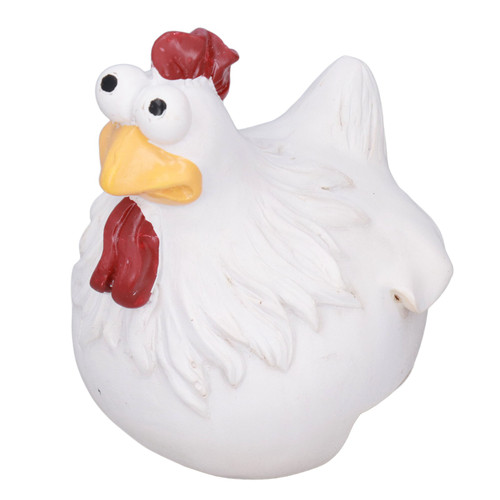 Big Eye Chicken Ornaments Funny Chicken Statues for Garden Stairs Farm Patio BackyardB