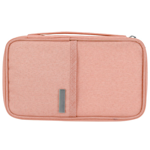 Travel Passport Holder Bag Waterproof Dustproof Portable Card Storage Wallet OrganizerOrange Pink S