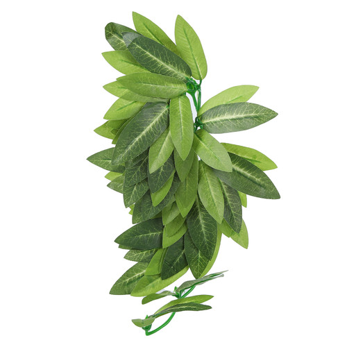 Artificial Reptile Plants Lifelike Plastic Plant Hanging Leaves Decoration with Suction Cup for Reptiles Terrarium Fish TankT-044 30CM
