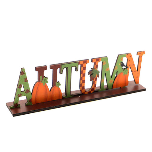 Fall Ornament Wooden Table Ornament Thanksgiving Fall Harvest Table Decoration Autumn Figurine for Thanksgiving Party Decor