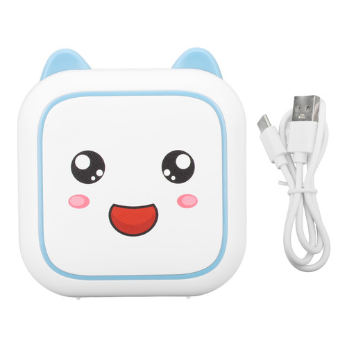 Mini Printer Inkless Easy to Carry 800mAh Rechargeable Battery Low Noise Bluetooth Mobile Thermal Printer Blue