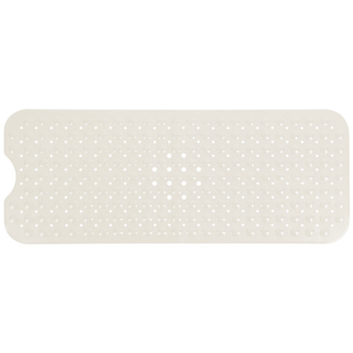Rectangle NOn Slip Secure Safety Mat With Suction Cup Bathtub Kitchen Bathroom Home Use Cream