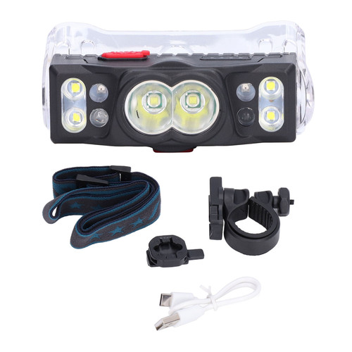 LED Headlamp Mini Rechargeable Head Lamp Intelligent Sensoring Flashlight Waterproof USB Charging with Power Display Magnet