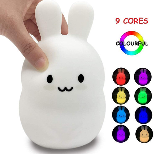 Rabbit Silicone Light Pat Night Light USB Rechargeable Light Kids Gift