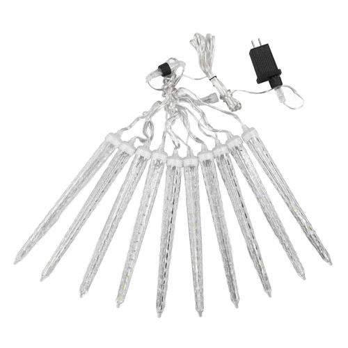 4W Meteor Shower Lights 7V 6.6ft IP65 Waterproof Plastic Christmas Icicle Lights for Weddings Window