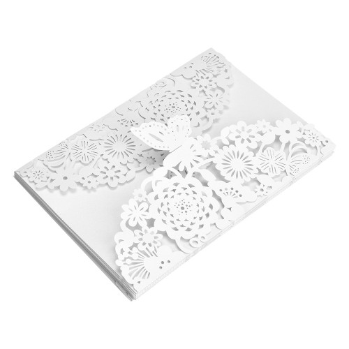 10Pcs/Set European Style Carved Personalized Business Wedding Invitation Cards Party (#1)