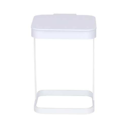 Mini Desktop Trash Can Home Table Waste Bin Kitchen Garbage Basket (White)