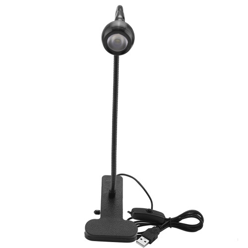 USB LED Table Light Mini Desk Night Lamp with Clip for Home Study Reading Black White