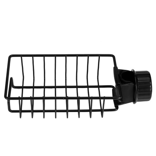 Kitchen Sink Faucet Sponge Soap Storage Organizer Cloth Drain Rack Holder Shelf Bathroom AccessoriesBlack