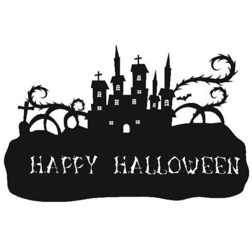 Halloween Topic Wall Art Sticker Removable Living Room Bedroom Festival Decorative Decal