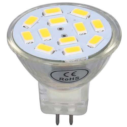 4PCS MR11 12LED Light Bulb 4W 400LM Double Pin Base Landscape Spot Light Bulb for Bedroom DC12VCold White