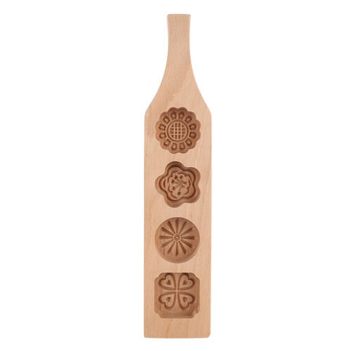 Moon Cake Mold Wood Pastry Mold Making Mung Bean Cake Ice Skin Baking Tools(2#)