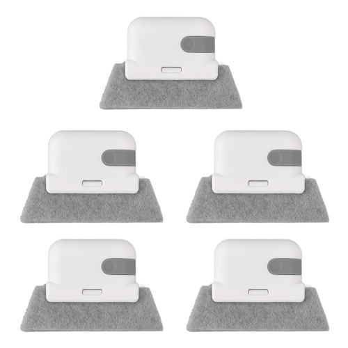 5Pcs Window Track Cleaning Brush Detachable Window Groove Gap Cleaning Brush Tools with Scraper for Window Sliding Door