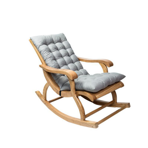 Suede Sun Lounger Chair Cushions Non Slip Rocking Chair Cushion Garden Recliner Quilted Thick Padded Seat Cushion with Ties