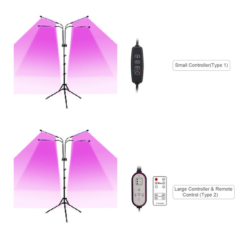 40W 80LEDs Grow Light with Blue Red Light Bulbs 4/8/12H Timer 9 Brightness Leves for Indoor Plant Seedlings Sunlike Full Spectrum Adjustable Gooseneck Plant Growing Lamps with Remote Control