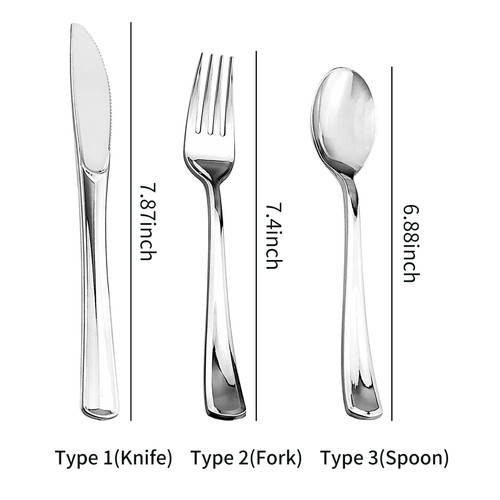18Pcs Plastic Fork Cutlery Set Minimalist Disposable Tableware Set Dinnerware Set for Party Wedding Birthday Picnic BBQ Christmas Anniversary