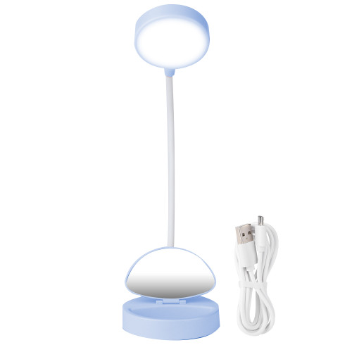 Household Mini Desktop Reading LED Light USB Rechargeable Night Light Table light for StudentBlue