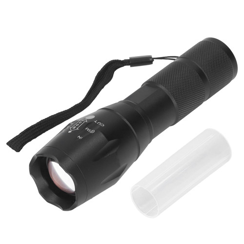 Small LED Flashlight Single Mode Retractable Focusing Waterproof Green Light Handheld Lamp for Night Hunting