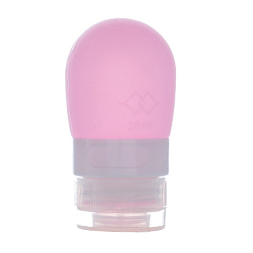 Cute Portable Container Round Silicone Travel Bottle Cosmetic Storage Bottle Pink 38ml