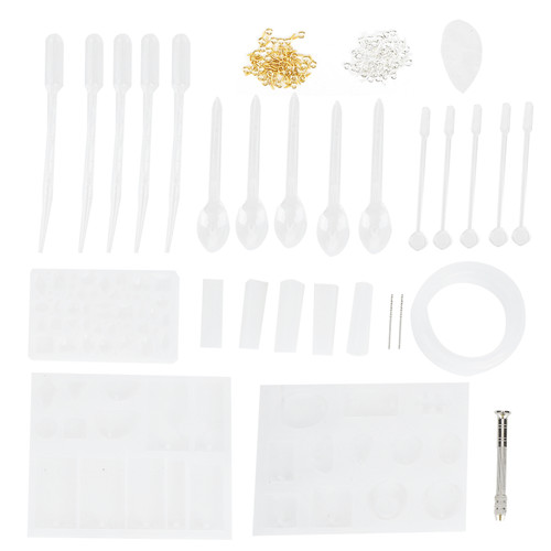 127pcs/Set Silicone Mould Kit Jewelry Casting Tools DIY Necklace Bracelet Earring Pendant Tool Set