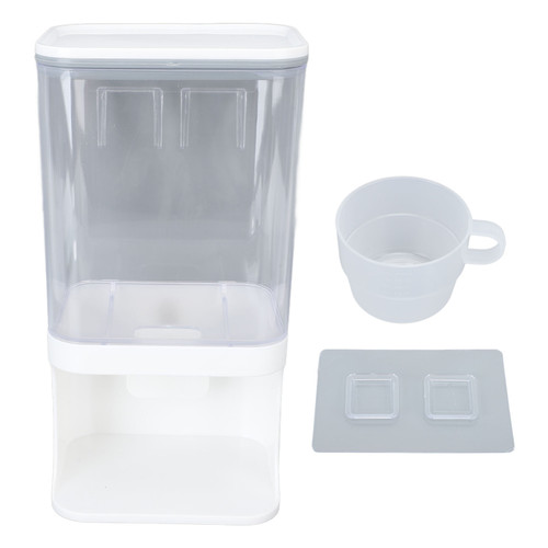 Rice Container Airtight Storage Dispenser Wall Mounted Sealed Bucket Press Type Kitchen Supplies S 1L